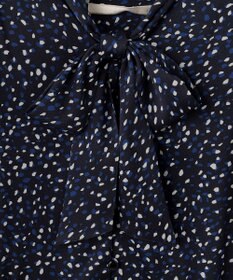 自由区 【XSサイズ～/洗える】フローイングドットプリント ワンピース