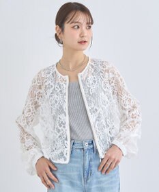 earth music&ecology レースＺＩＰシャツ