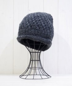 石田製帽 【防寒対策・日本製】ウールロールアップ ニット帽