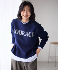 ANY 【洗濯機可】スウェットライクロゴニット