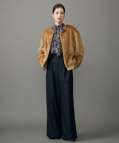 自由区 デニムライクツイルワイド パンツ