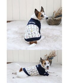 PET PARADISE スヌーピー パッチ付き 長袖 Tシャツ 《 ネイビー》【小型犬】