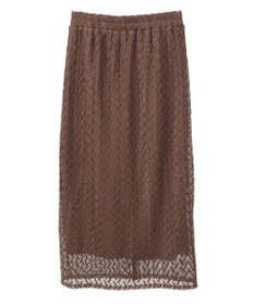 Green Parks ニットレースＩラインスカート