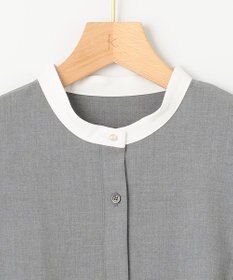 組曲 【KUMIKYOKU NAVY】ウーステッドライククロス シャツワンピース