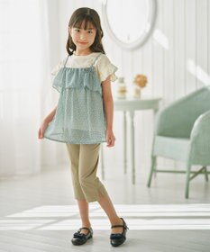 組曲 KIDS 【150-160㎝】スカラップポケット７分丈 パンツ