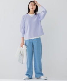 23区 【WEB限定/洗える】23区DENIM ライトダンガリー ワイドパンツ