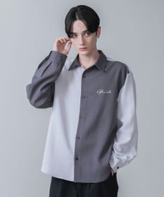 WEGO 【しわになりにくい】ドライポリカラーブロックシャツ（LS）