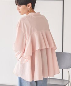 AMERICAN HOLIC イージーケアバックフリルバンドカラーシャツ