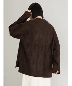 AMERICAN HOLIC Ｍｉｘヤーンモックネックケーブルニットプルオーバー