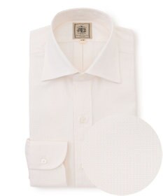 J.PRESS MEN 【Single Needle Tailoring / 形態安定】MILETAエレガントドビー ドレスシャツ / ワイド