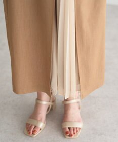 YECCA VECCA プリーツMIXフレアスカート