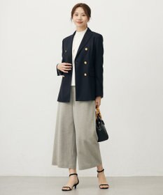 J.PRESS LADIES Shineシャンブレーツイル クロップド パンツ