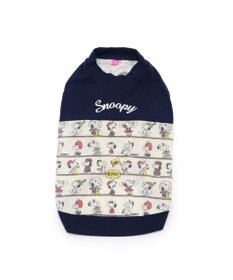 PET PARADISE スヌーピー パッチ付き 長袖 Tシャツ 《 ネイビー》【小型犬】