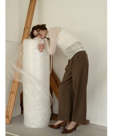 Te chichi パッチワークレース前後2WAY衿デザインTOPS《2025Autumn catalog item》