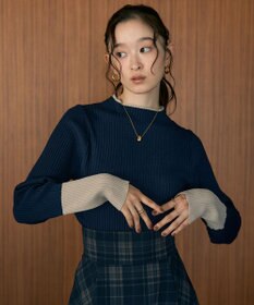 earth music&ecology ハイネックリブニットプルオーバー