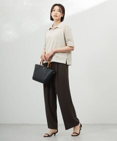 J.PRESS LADIES 【洗える】COTTON POLYESTER ニットポロ