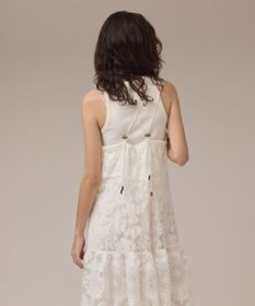 GRACE CONTINENTAL ロゴ刺繍レースワンピース