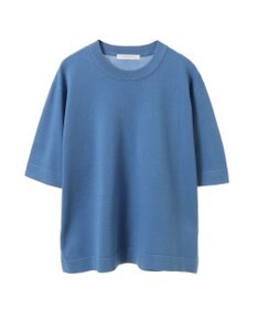 Green Parks 袖裏配色５分袖ニットプルオーバー