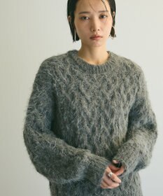 Green Parks armonia．シャギーケーブルニット