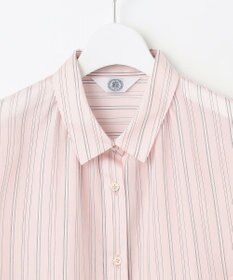 J.PRESS LADIES 【洗える】ランダムストライプ シャツカラー ブラウス