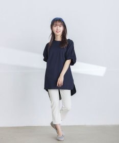 Tiaclasse 【UVケア・接触冷感】“あまラク” ボリュームパフスリーブカットソーチュニック