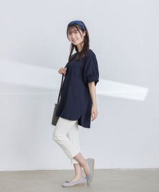 Tiaclasse 【UVケア・接触冷感】“あまラク” ボリュームパフスリーブカットソーチュニック