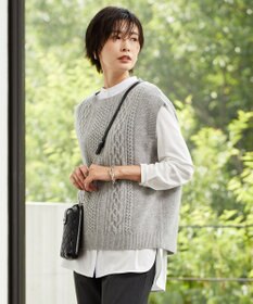 洗える】アラン ニットベスト / J.PRESS LADIES L | ファッション通販