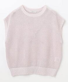 ANY フレンチスリーブメッシュニット