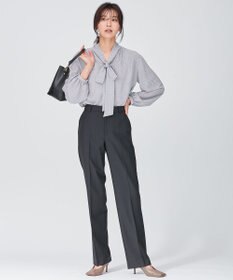 23区 L 【洗える】ヴィンテージ プリント ボウタイ ブラウス