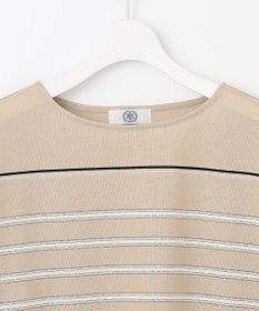 J.PRESS LADIES L パネルボーダー フレンチスリーブ カットソー