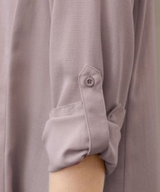 Tiaclasse 【新色追加・洗える】麻調パーカーチュニックブラウス