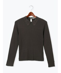 Te chichi ケミカルレースカラーリブニット