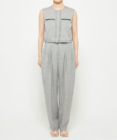 uncrave リネンライクツイル テーパードパンツ