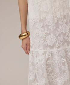 GRACE CONTINENTAL ロゴ刺繍レースワンピース