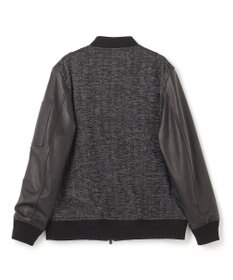 JOSEPH HOMME 【LEON 掲載】ブライトヘザージャージー レザーブロッキングブルゾン