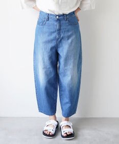 caqu FS linen barrel pants ふんわりリネンテーパードデニム