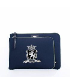 A.D.M.J. 【魔法の様に軽い】マジックライト/スパニッシュファブリックエンブレム刺しゅうフラットポーチ2セット(L/LL)