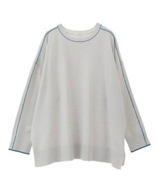 Green Parks アンチピリングライン入りニットプルオーバー