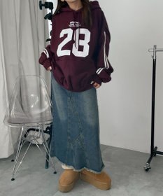 WEGO サイドラインナンバリングパーカー