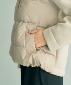 YECCA VECCA 中綿×カットボンディングZIPフーディー