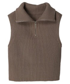 earth music&ecology ハーフジップニットベスト