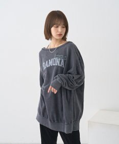 earth music&ecology ランダム刺繍オフショルプルオーバー