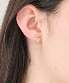 Phoebe 〈金属アレルギー対応〉ハートパヴェビジューピアス