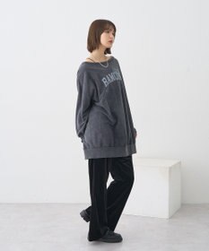 earth music&ecology ランダム刺繍オフショルプルオーバー