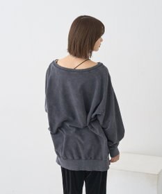 earth music&ecology ランダム刺繍オフショルプルオーバー