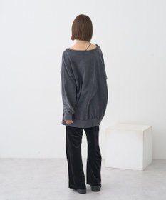 earth music&ecology ランダム刺繍オフショルプルオーバー