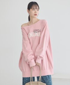 earth music&ecology ランダム刺繍オフショルプルオーバー