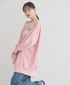 earth music&ecology ランダム刺繍オフショルプルオーバー