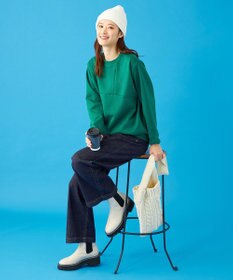 SHARE PARK LADIES 【UVカット・吸水速乾・ストレッチ・軽量・アンチピリング 】ダンボールクルーネックスウェット（S・Mサイズ）