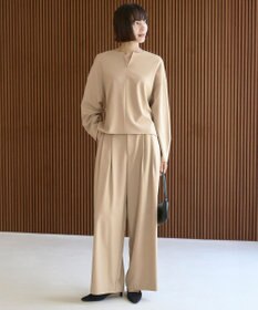 UNFILO マイビューティ タックワイドパンツ